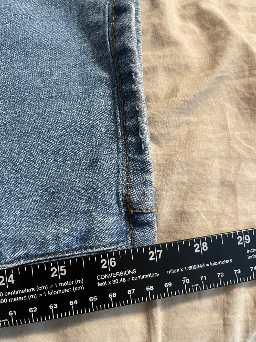 Commense Jeans Womens Medium Blue Wide Leg High Waist Denim Normcore Cute Casual - Picture 11 of 11